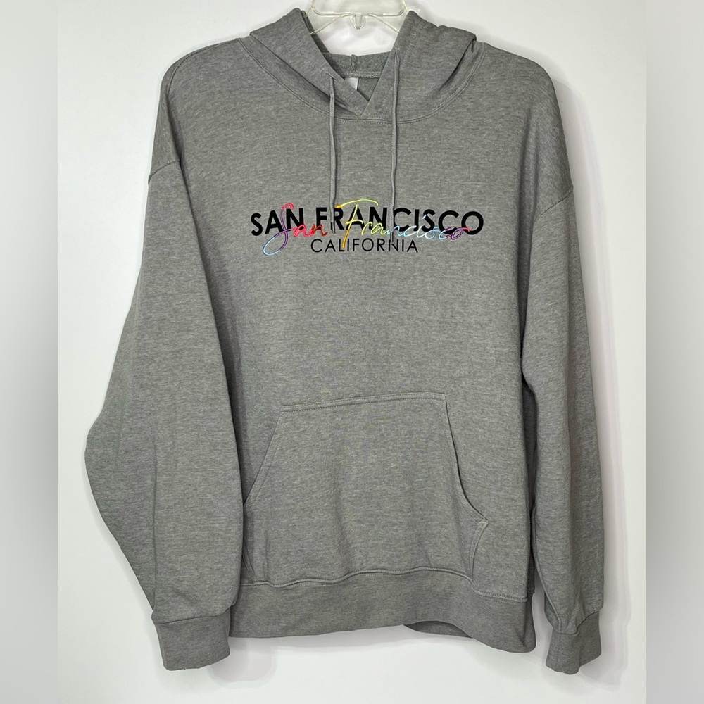 Teemax San Francisco‎ California Embroidered Gray Hoodie Unisex XL